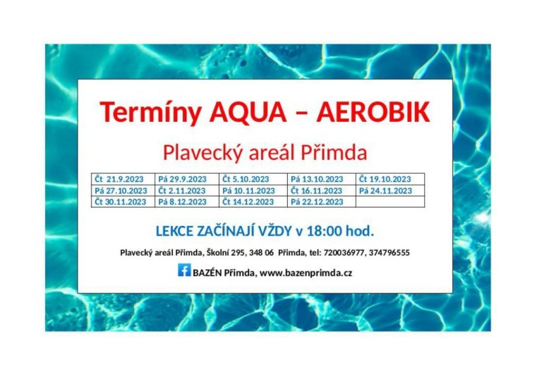 termíny AQUA – AEROBIKU